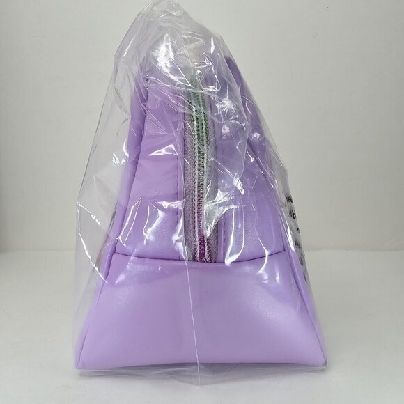 JUICY COUTURE PU Cosmetic Bag So Juicy Nail Polish Graphic Lilac Toiletry Bottle - Picture 6 of 12